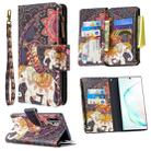 For Samsung Galaxy Note 10 Plus Colored Drawing Pattern Zipper Horizontal Flip Leather Case with Holder & Card Slots & Wallet(Flower Elephants) - 1