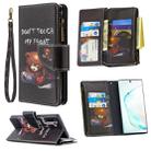 For Samsung Galaxy Note 10 Colored Drawing Pattern Zipper Horizontal Flip Leather Case with Holder & Card Slots & Wallet(Bear) - 1