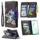 For Samsung Galaxy Note 10 Colored Drawing Pattern Zipper Horizontal Flip Leather Case with Holder & Card Slots & Wallet(Big Butterfly) - 1