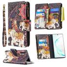 For Samsung Galaxy Note 10 Colored Drawing Pattern Zipper Horizontal Flip Leather Case with Holder & Card Slots & Wallet(Flower Elephants) - 1