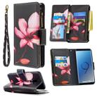 For Samsung Galaxy S9 Plus Colored Drawing Pattern Zipper Horizontal Flip Leather Case with Holder & Card Slots & Wallet(Lotus) - 1