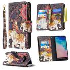 For Samsung Galaxy S10 Plus Colored Drawing Pattern Zipper Horizontal Flip Leather Case with Holder & Card Slots & Wallet(Flower Elephants) - 1