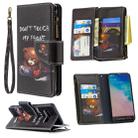 For Samsung Galaxy S10 Colored Drawing Pattern Zipper Horizontal Flip Leather Case with Holder & Card Slots & Wallet(Bear) - 1