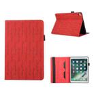 For iPad 10.2 Lucky Bamboo Pattern Leather Tablet Case(Red) - 1