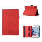 For iPad mini 5 / 4 / 3 / 1 Lucky Bamboo Pattern Leather Tablet Case(Red) - 1