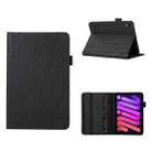 For iPad mini 6 Lucky Bamboo Pattern Leather Tablet Case(Black) - 1