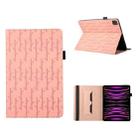 For iPad Pro 12.9 2022 / 2021 Lucky Bamboo Pattern Leather Tablet Case(Pink) - 1