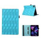 For iPad Pro 11 2022 / 2021 Lucky Bamboo Pattern Leather Tablet Case(Blue) - 1