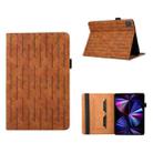 For iPad Pro 11 2022 / 2021 Lucky Bamboo Pattern Leather Tablet Case(Brown) - 1