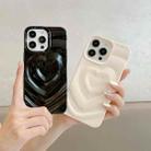 For iPhone 11 3D Love Pattern Phone Case(Silver) - 2