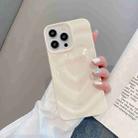 For iPhone 12 Pro 3D Love Pattern Phone Case(Cream White) - 1