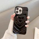 For iPhone 12 Pro Max 3D Love Pattern Phone Case(Black) - 1