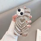 For iPhone 13 3D Love Pattern Phone Case(Grey) - 1