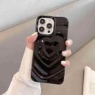 For iPhone 13 Pro 3D Love Pattern Phone Case(Black) - 1