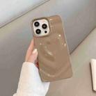 For iPhone 13 Pro Max 3D Love Pattern Phone Case(Milk Coffee) - 1