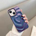 For iPhone 14 3D Love Pattern Phone Case(Blue) - 1