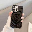 For iPhone 14 Pro Max 3D Love Pattern Phone Case(Black) - 1