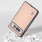 For Google Pixel Fold ABEEL Genuine Leather + PC Litchi Texture Phone Case(Pink Gold) - 2