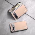 For Google Pixel Fold ABEEL Genuine Leather + PC Litchi Texture Phone Case(Pink Gold) - 3