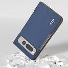 For Google Pixel Fold ABEEL Genuine Leather + PC Litchi Texture Phone Case(Blue) - 2