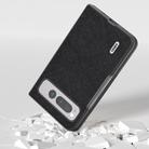 For Google Pixel Fold ABEEL Cross Texture Genuine Leather Phone Case(Black) - 2