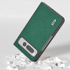 For Google Pixel Fold ABEEL Cross Texture Genuine Leather Phone Case(Green) - 2