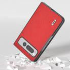 For Google Pixel Fold ABEEL Cross Texture Genuine Leather Phone Case(Red) - 2