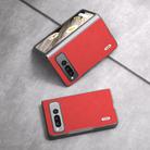 For Google Pixel Fold ABEEL Cross Texture Genuine Leather Phone Case(Red) - 3