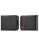 For Samsung Galaxy Z Flip5 LC.IMEEKE Carbon Fiber Leather Phone Case(Vertical Black) - 1