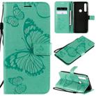 For Motorola Moto G Power 3D Butterflies Embossing Pattern Horizontal Flip Leather Case with Holder & Card Slot & Wallet(Green) - 1