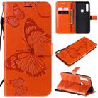 For Motorola Moto G Power 3D Butterflies Embossing Pattern Horizontal Flip Leather Case with Holder & Card Slot & Wallet(Orange) - 1