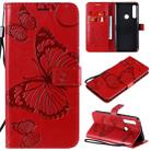 For Motorola Moto G Power 3D Butterflies Embossing Pattern Horizontal Flip Leather Case with Holder & Card Slot & Wallet(Red) - 1