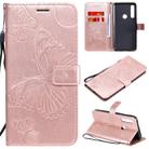 For Motorola Moto G Power 3D Butterflies Embossing Pattern Horizontal Flip Leather Case with Holder & Card Slot & Wallet(Rose Gold) - 1