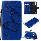 For Motorola Moto G8 Power Lite 3D Butterflies Embossing Pattern Horizontal Flip Leather Case with Holder & Card Slot & Wallet(Blue) - 1