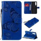 For OPPO Realme 6 3D Butterflies Embossing Pattern Horizontal Flip Leather Case with Holder & Card Slot & Wallet(Blue) - 1