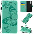 For Sony Xperia L4 3D Butterflies Embossing Pattern Horizontal Flip Leather Case with Holder & Card Slot & Wallet(Green) - 1