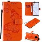 For Xiaomi Redmi K30 Pro 3D Butterflies Embossing Pattern Horizontal Flip Leather Case with Holder & Card Slot & Wallet(Orange) - 1