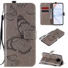 For Xiaomi Redmi K30 Pro 3D Butterflies Embossing Pattern Horizontal Flip Leather Case with Holder & Card Slot & Wallet(Grey) - 1