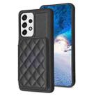For Samsung Galaxy A13 5G / 4G BF25 Square Plaid Card Bag Holder Phone Case(Black) - 1