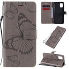 For Samsung Galaxy A31 3D Butterflies Embossing Pattern Horizontal Flip Leather Case with Holder & Card Slot & Wallet(Grey) - 1