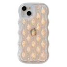 For iPhone 13 Luminous 3D Wavy Texture Phone Case(Orange) - 1