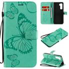 For Huawei Nova 7 SE / P40 Lite 5G 3D Butterflies Embossing Pattern Horizontal Flip Leather Case with Holder & Card Slot & Wallet(Green) - 1