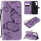 For Huawei Nova 7 SE / P40 Lite 5G 3D Butterflies Embossing Pattern Horizontal Flip Leather Case with Holder & Card Slot & Wallet(Purple) - 1