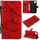 For Huawei Y5P / Honor 9s 3D Butterflies Embossing Pattern Horizontal Flip Leather Case with Holder & Card Slot & Wallet(Red) - 1