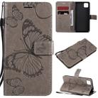 For Huawei Y5P / Honor 9s 3D Butterflies Embossing Pattern Horizontal Flip Leather Case with Holder & Card Slot & Wallet(Grey) - 1