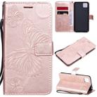 For Huawei Y5P / Honor 9s 3D Butterflies Embossing Pattern Horizontal Flip Leather Case with Holder & Card Slot & Wallet(Rose Gold) - 1