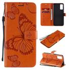 For Huawei Honor Play 4T Pro 3D Butterflies Embossing Pattern Horizontal Flip Leather Case with Holder & Card Slot & Wallet(Orange) - 1