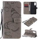 For Huawei Honor Play 4T Pro 3D Butterflies Embossing Pattern Horizontal Flip Leather Case with Holder & Card Slot & Wallet(Grey) - 1