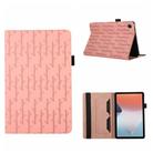 For OPPO Pad Air Lucky Bamboo Pattern Leather Tablet Case(Pink) - 1