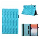 For OPPO Pad Air Lucky Bamboo Pattern Leather Tablet Case(Blue) - 1